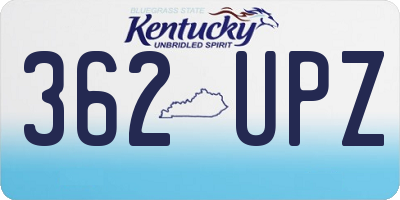 KY license plate 362UPZ