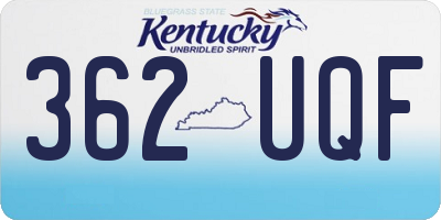 KY license plate 362UQF