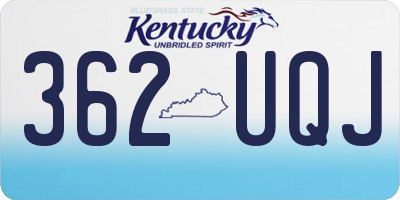 KY license plate 362UQJ