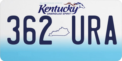 KY license plate 362URA