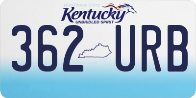 KY license plate 362URB