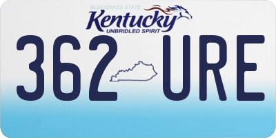 KY license plate 362URE