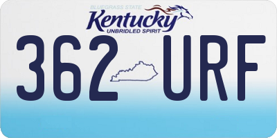 KY license plate 362URF