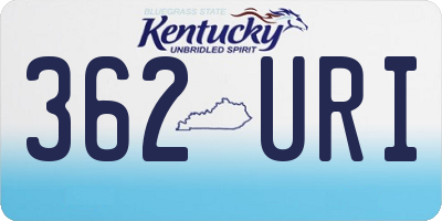 KY license plate 362URI