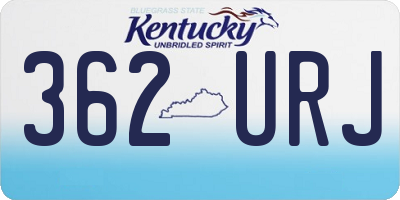 KY license plate 362URJ