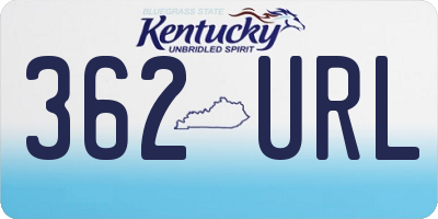 KY license plate 362URL