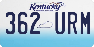 KY license plate 362URM
