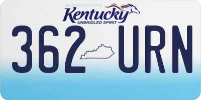 KY license plate 362URN