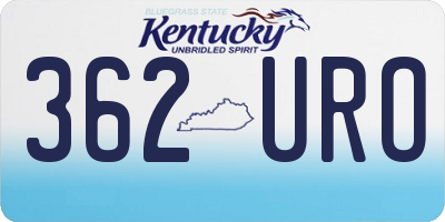 KY license plate 362URO