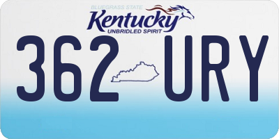 KY license plate 362URY
