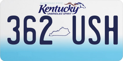 KY license plate 362USH