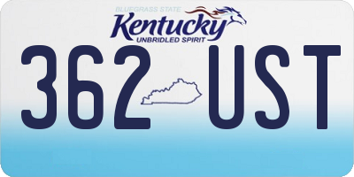 KY license plate 362UST
