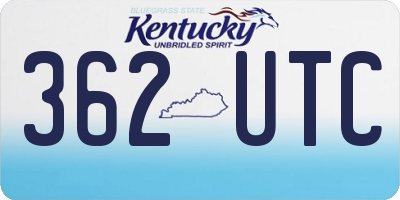 KY license plate 362UTC
