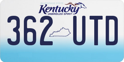 KY license plate 362UTD