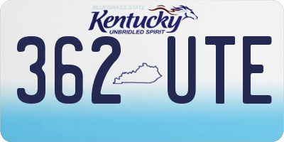 KY license plate 362UTE
