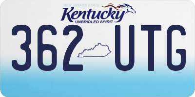 KY license plate 362UTG