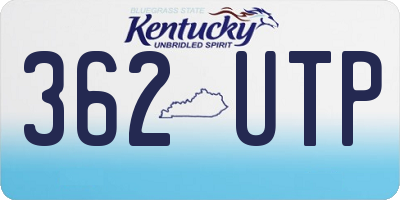 KY license plate 362UTP