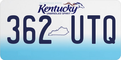 KY license plate 362UTQ