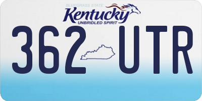 KY license plate 362UTR