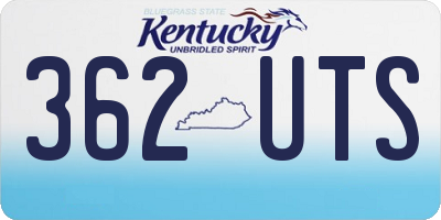 KY license plate 362UTS