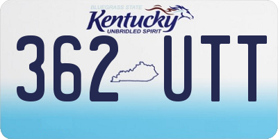 KY license plate 362UTT