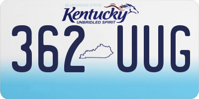 KY license plate 362UUG