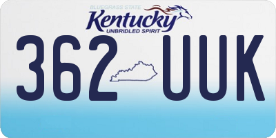 KY license plate 362UUK