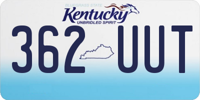 KY license plate 362UUT