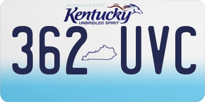 KY license plate 362UVC