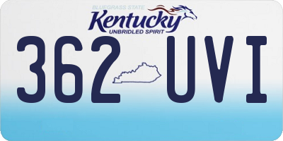KY license plate 362UVI
