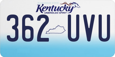 KY license plate 362UVU