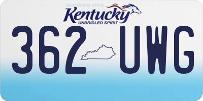 KY license plate 362UWG