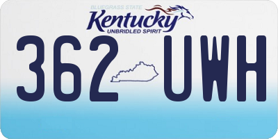KY license plate 362UWH