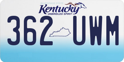 KY license plate 362UWM