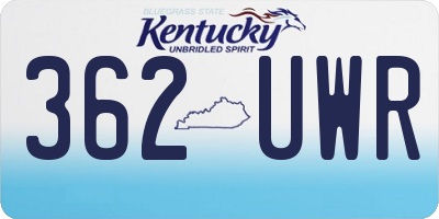 KY license plate 362UWR