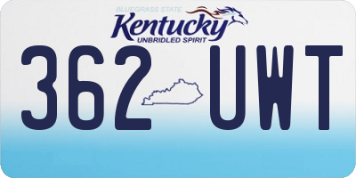 KY license plate 362UWT