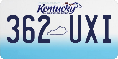 KY license plate 362UXI