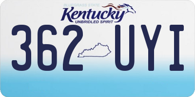 KY license plate 362UYI