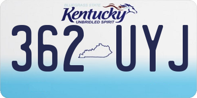 KY license plate 362UYJ