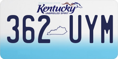 KY license plate 362UYM