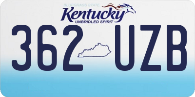 KY license plate 362UZB
