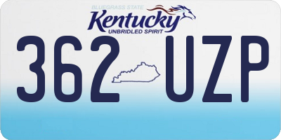 KY license plate 362UZP