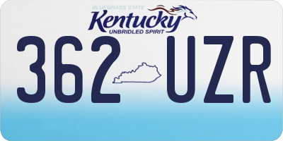 KY license plate 362UZR
