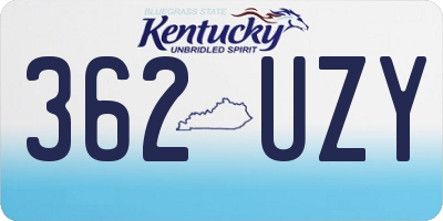 KY license plate 362UZY