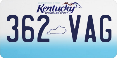 KY license plate 362VAG