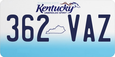 KY license plate 362VAZ