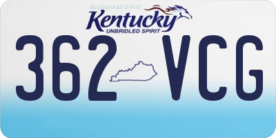 KY license plate 362VCG