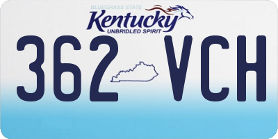 KY license plate 362VCH