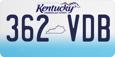 KY license plate 362VDB