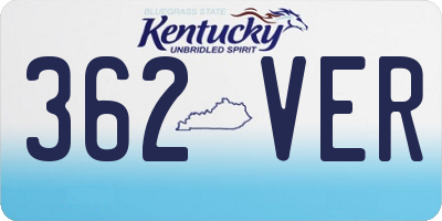 KY license plate 362VER